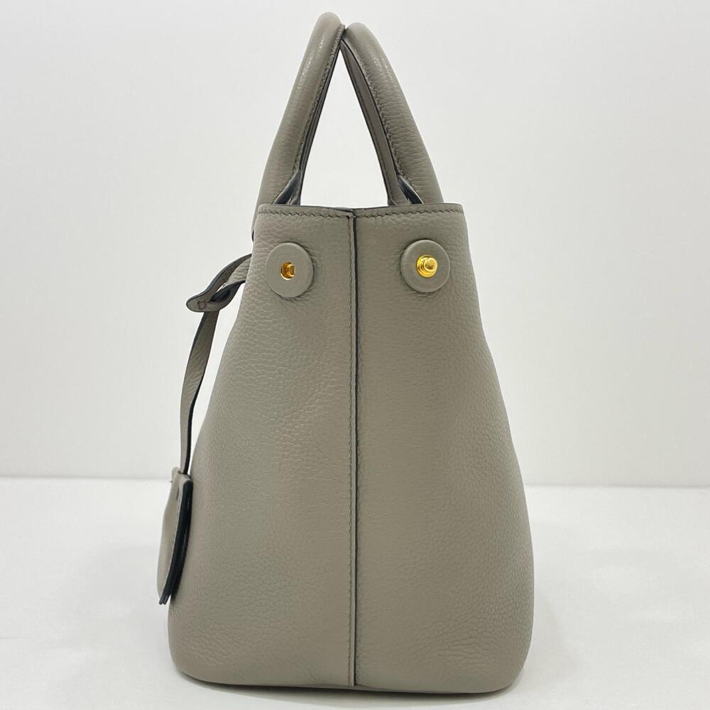Prada Vitello Phenix Shopping Tote Bag Gray Argilla - Picture 4 of 15